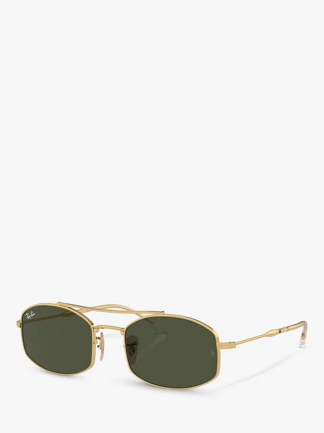 

Овальные солнцезащитные очки унисекс rb3719 Ray-Ban, цвет Gold/Green