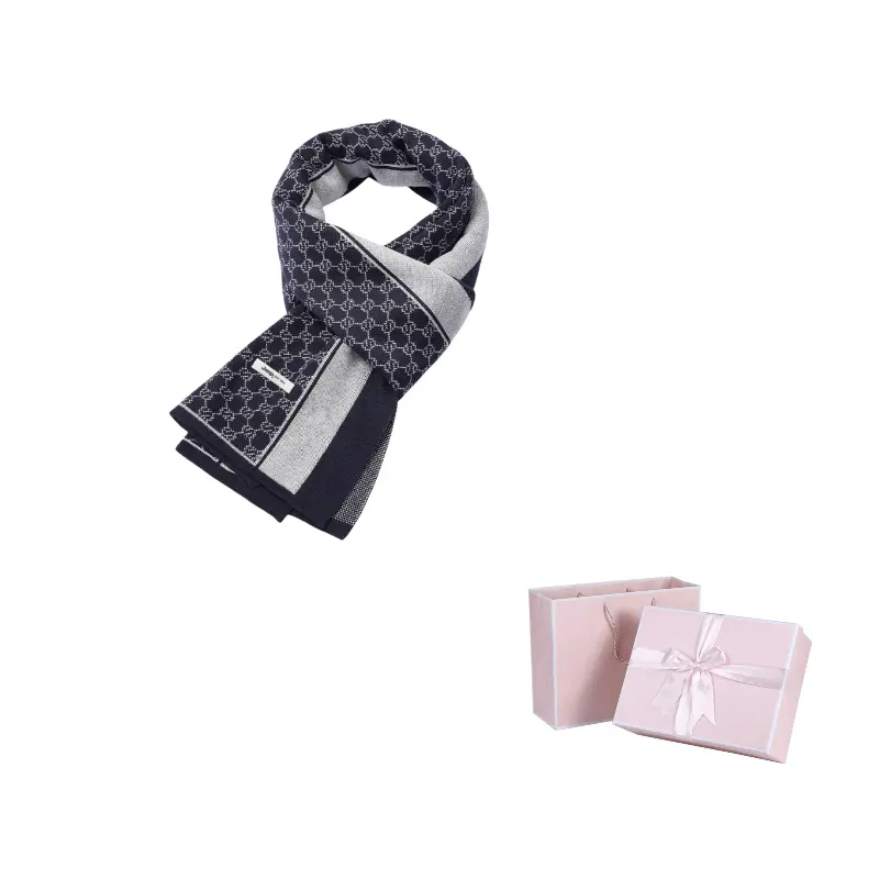 

Вязаный шарф Unisex Jeep, синий серый