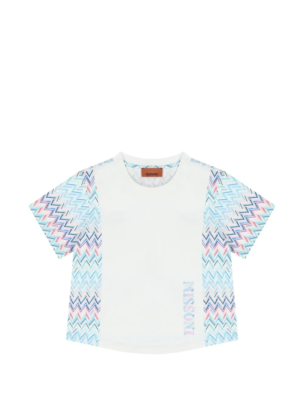 Футболка с узором зигзаг Missoni Kids, белый