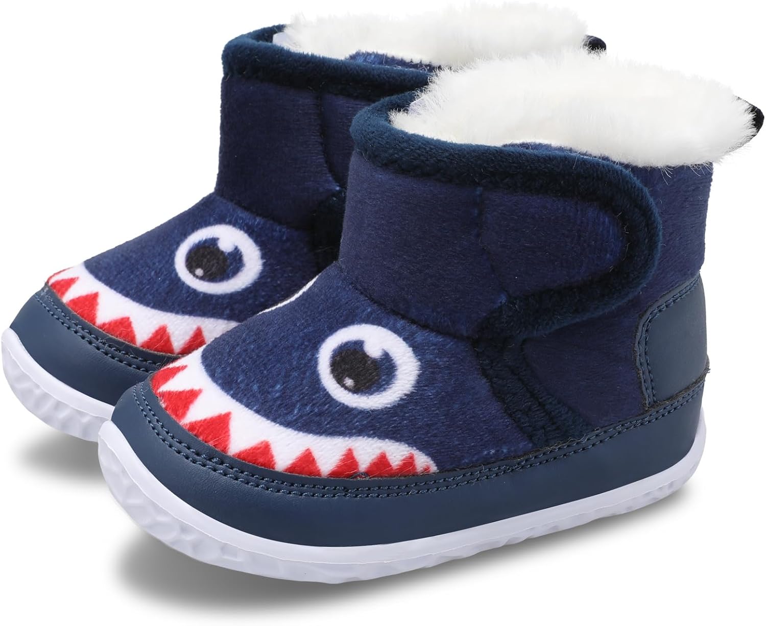 

L-RUN Детские ботиночки для малышей, мальчиков и девочек, высокие ботинки для маленьких детей, зимняя обувь для дома и улицы, теплые ботинки, Navy Shark