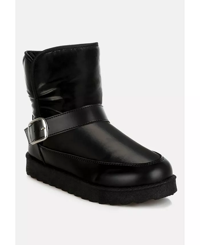 Женские ботильоны Jammy Buckle Strap Puffy Ankle Boots London Rag, черный — фото 2