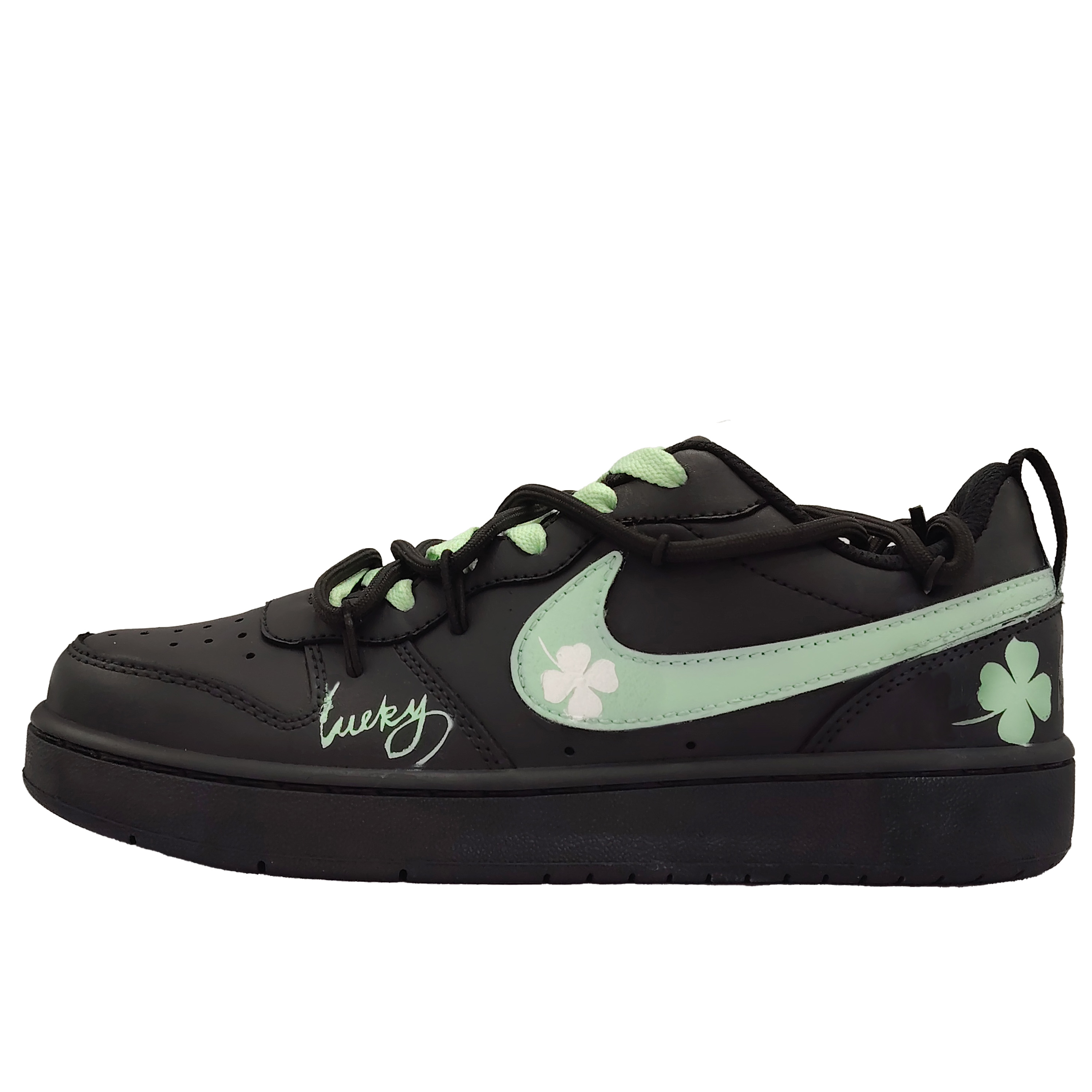 

Nike Кроссовки Court Borough Lucky Mint с противоскользящим покрытием, износостойкие, низкие, для детей и подростков