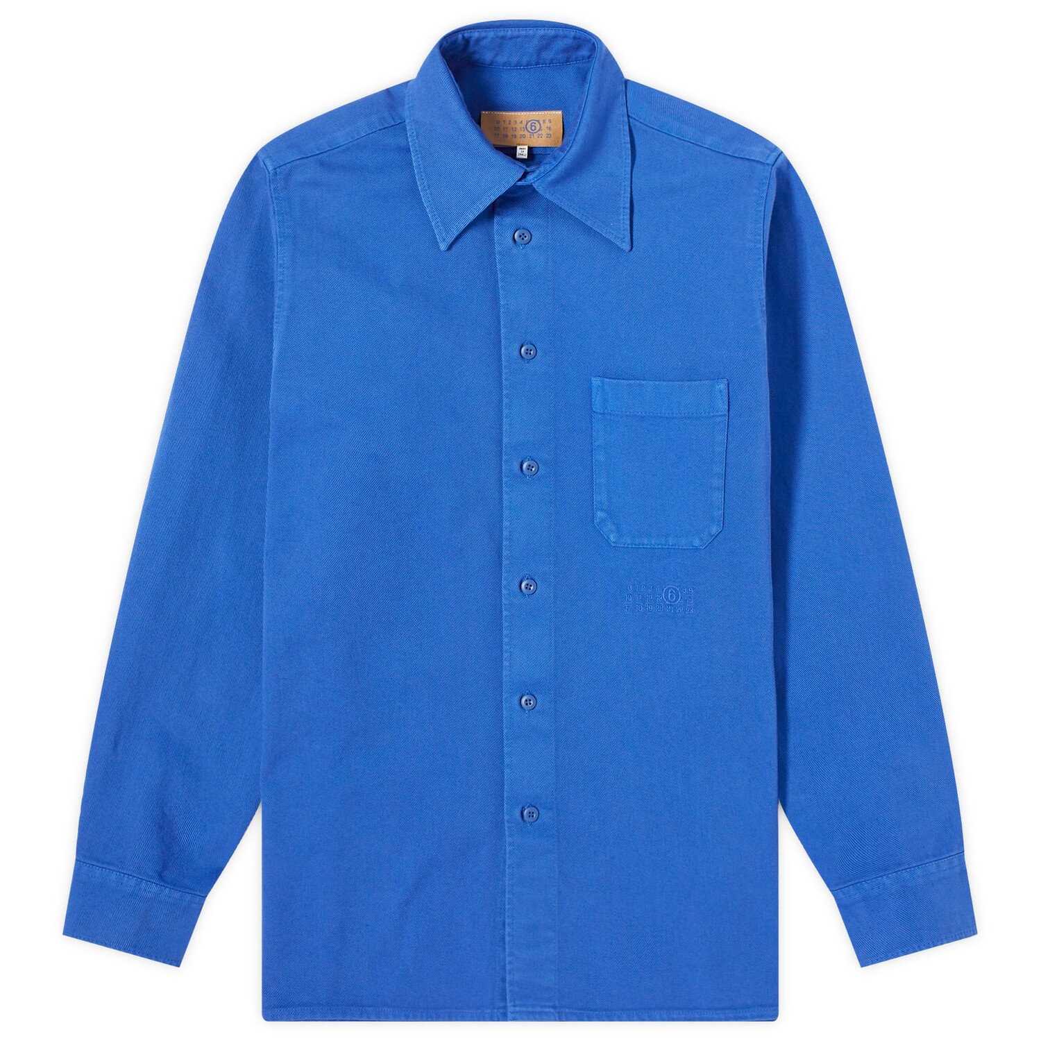 

Рубашка Mm6 Maison Margiela Canvas Overshirt, синий