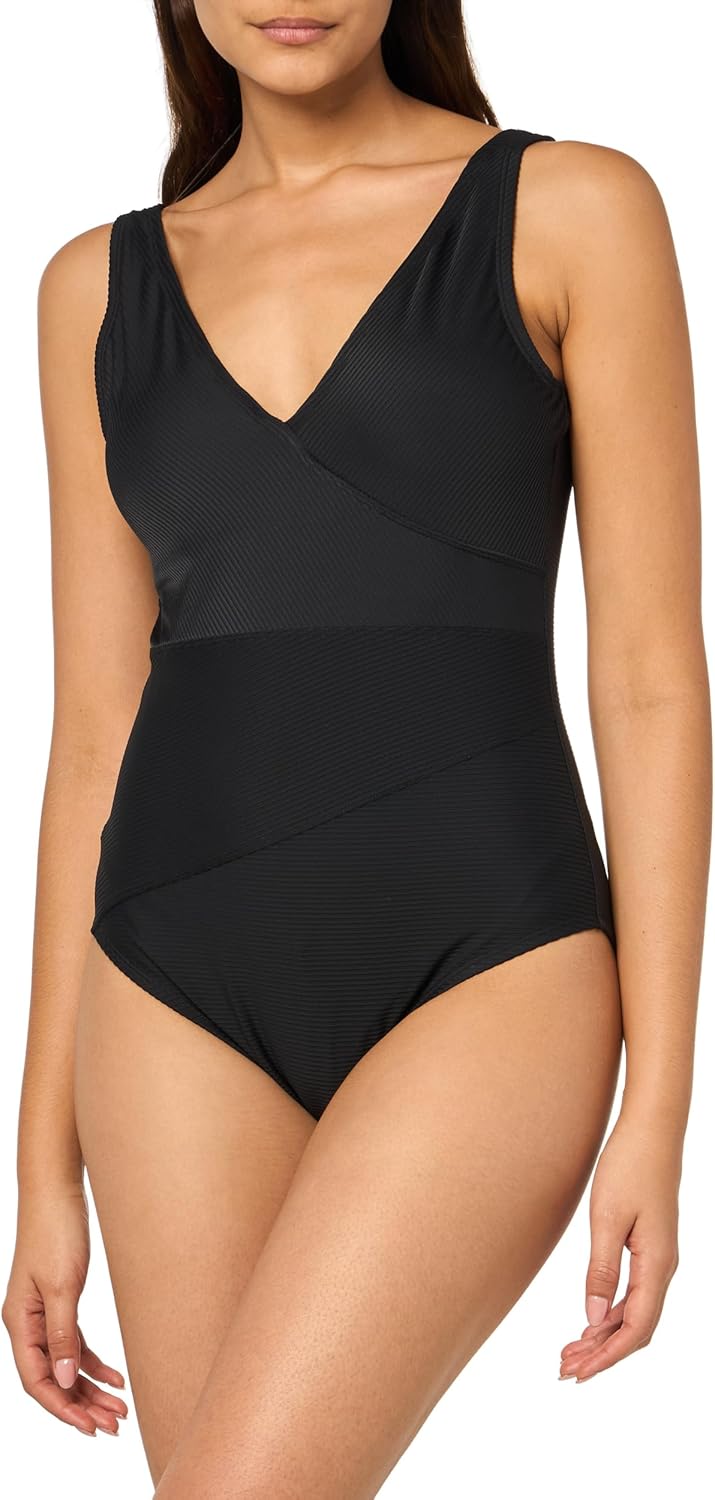 

Женский закрытый купальник Tommy Hilfiger с V-образным вырезом, Black