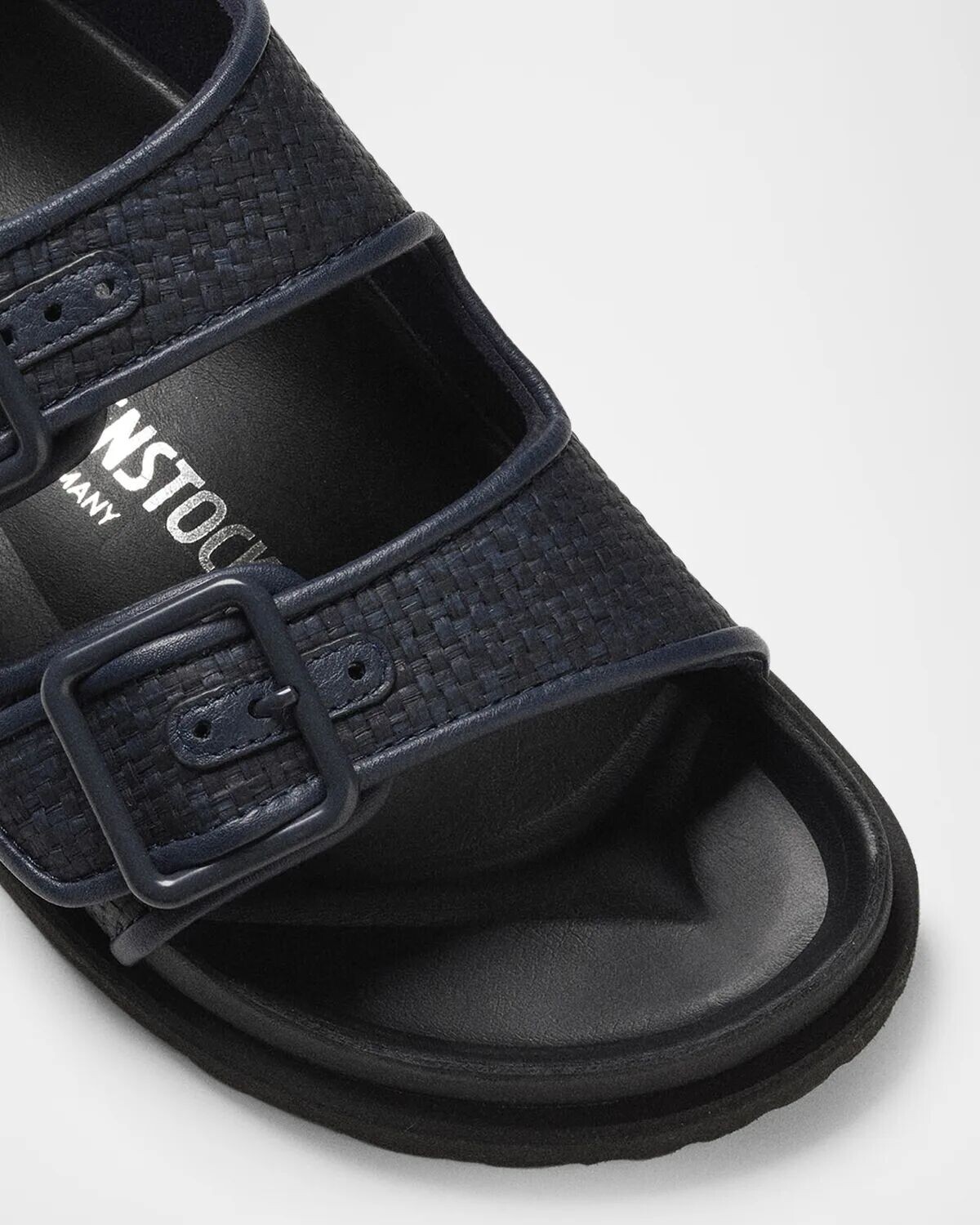 Босоножки Milano с ремешком на пятке и двойной пряжкой из рафии 1774 Birkenstock, темно-синий — фото 2