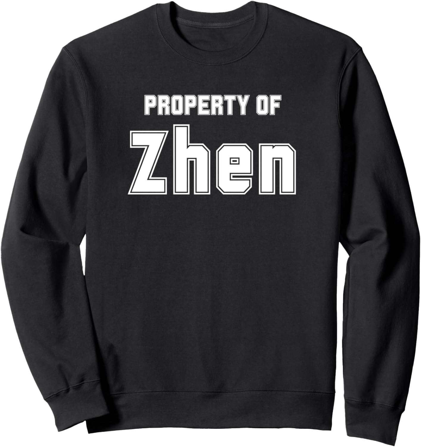 

Забавная толстовка с мусульманским именем ZHEN в подарок Funny Asian Name Gifts Property Of Co., черный