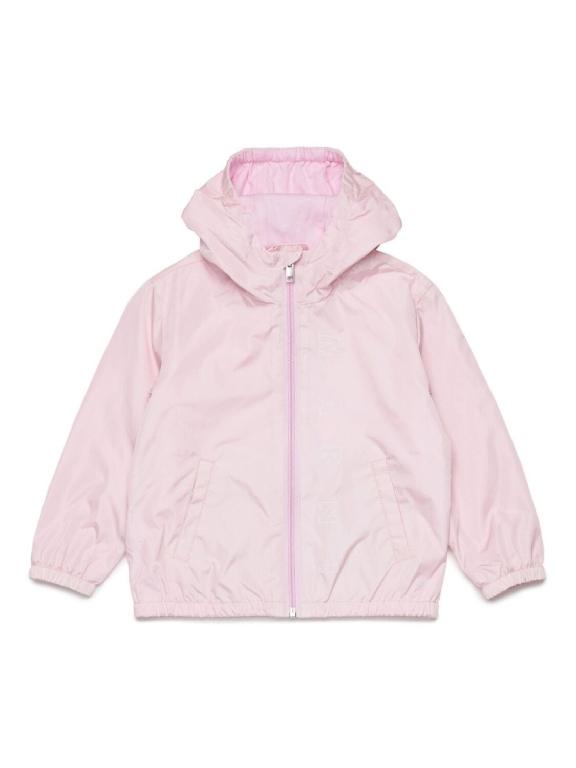 

Marni Kids куртка с капюшоном и логотипом, розовый