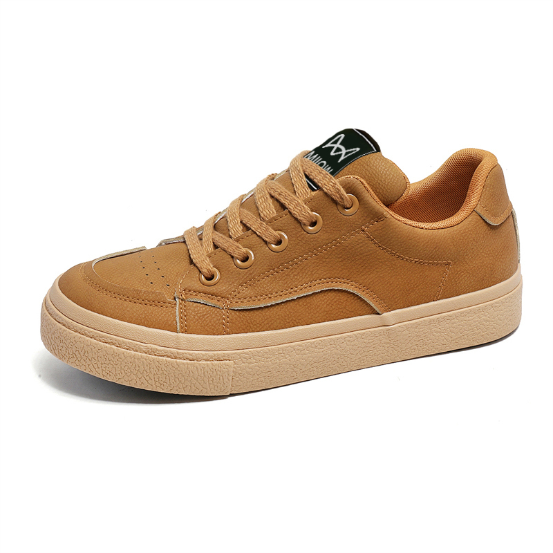 

MIIOW Антискользящие износостойкие низкие скейтерские кроссовки мужские - хаки, цвет Khaki