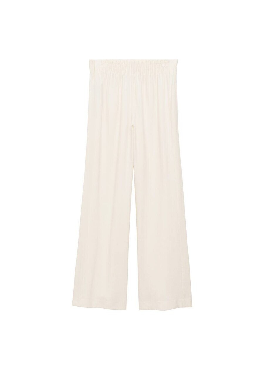 

Тканевые брюки MANGO Wide leg Pants Oyster, кремовый