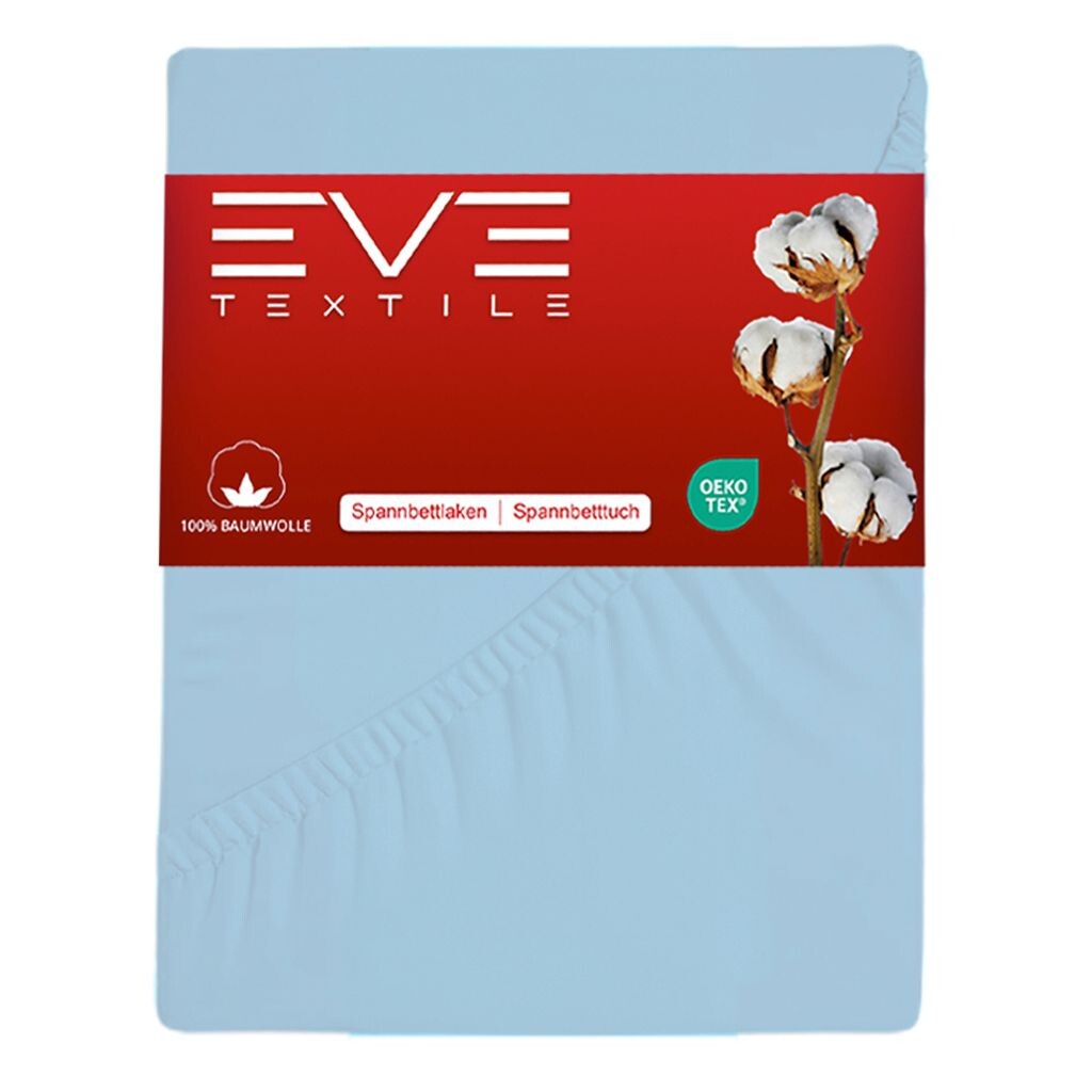 

Простыня EVE Textile 160 x 200см, голубая простыня из 100% хлопка простыня простыня натяжная простыня натяжная простыня натяжная простыня простыни джерси Eve Textile GmbH, Синий, Простыня EVE Textile 160 x 200см, голубая простыня из 100% хлопка простыня п