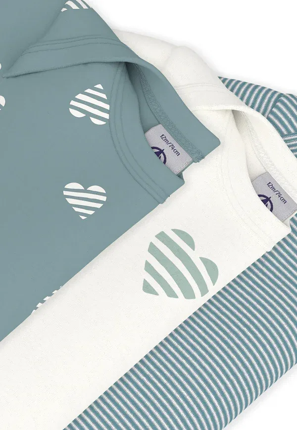 Комплект из 3 боди Petit Bateau, сине-серый — фото 3
