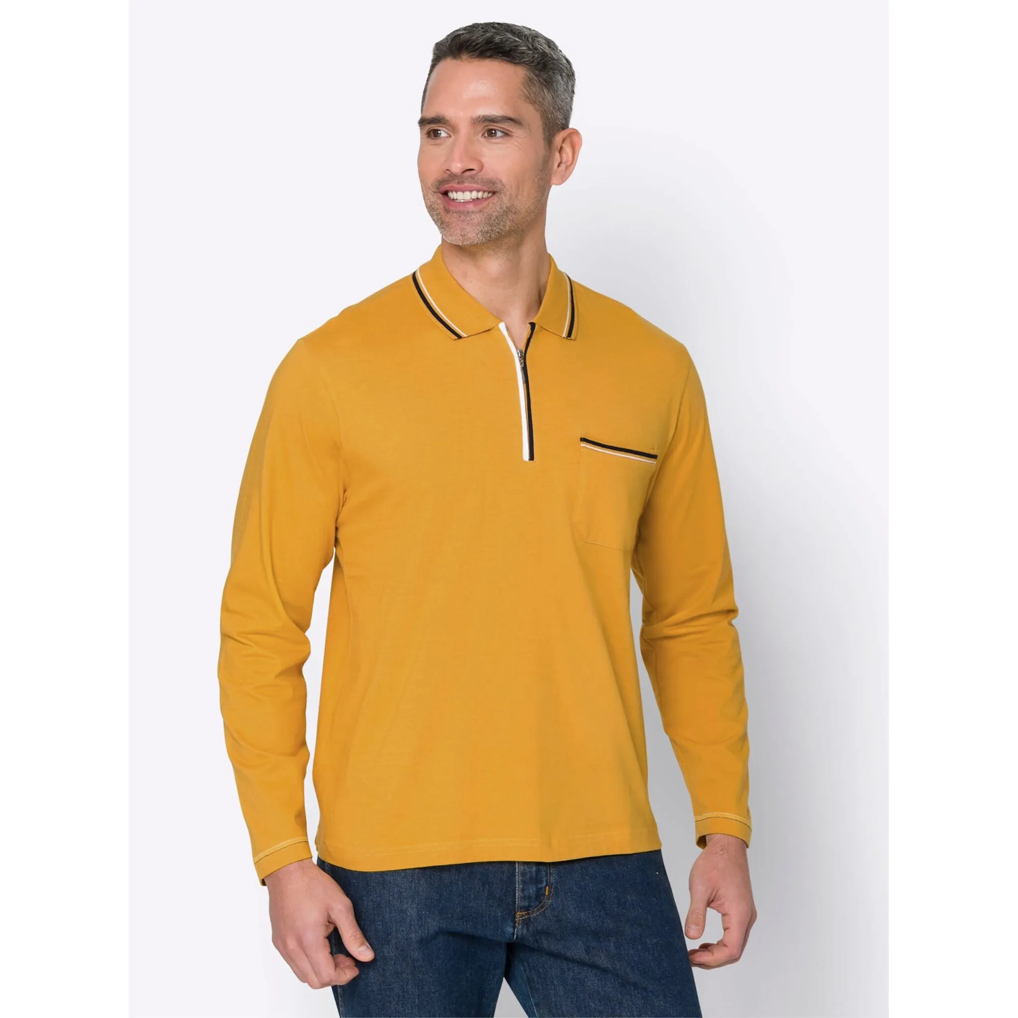 

Классическая рубашка-поло с длинными рукавами "Poloshirt" Classic, цвет Topas