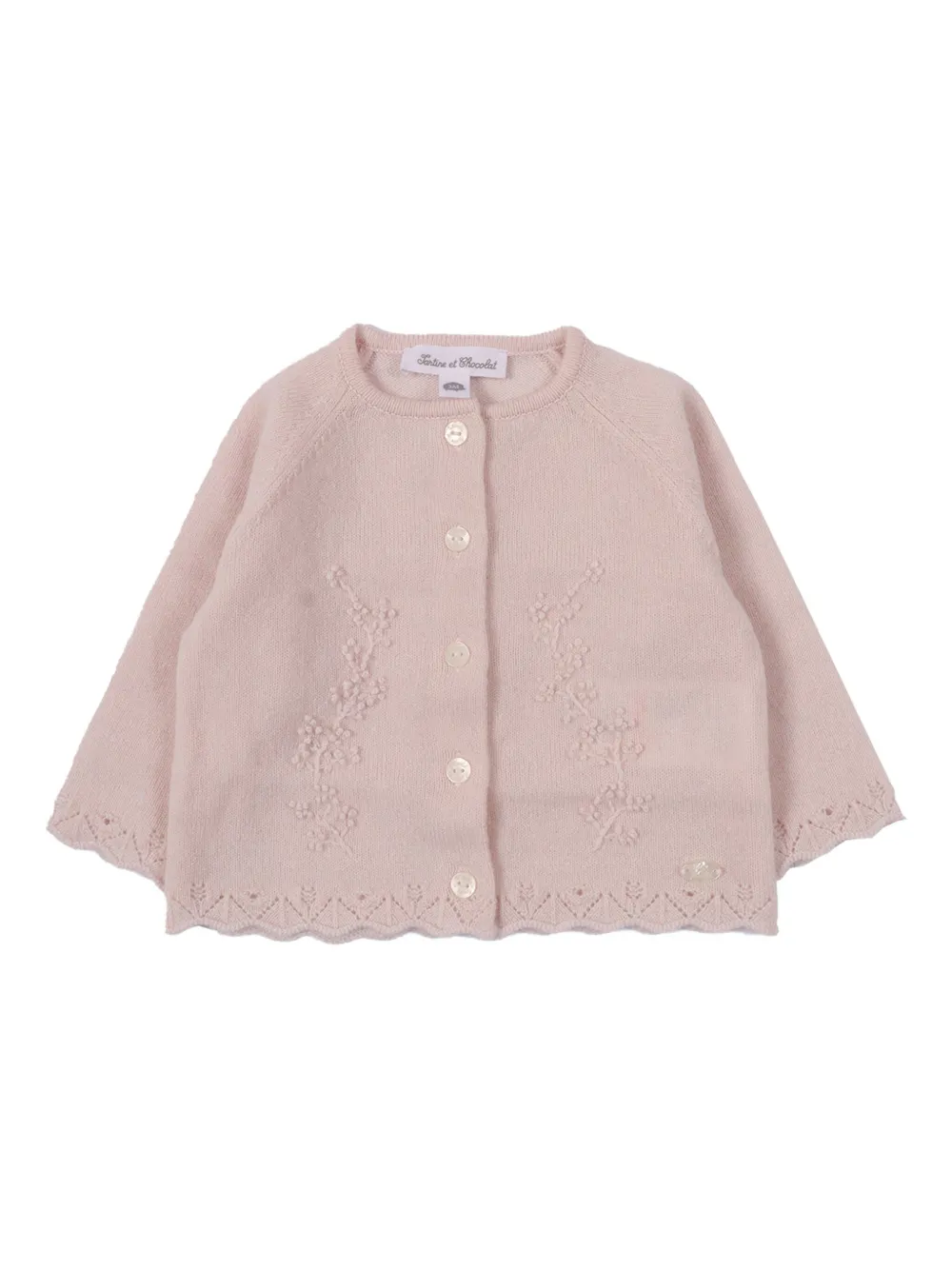 

Кардиган с цветочной вышивкой Tartine Et Chocolat, розовый