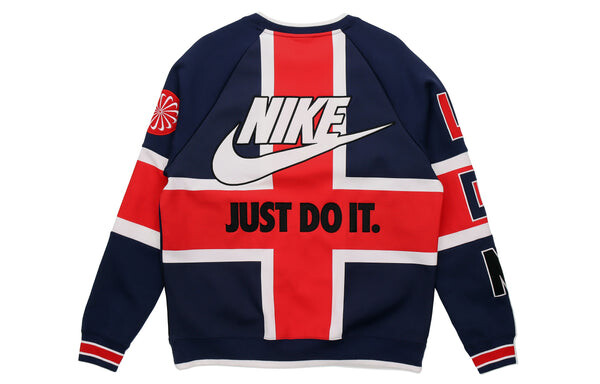 Толстовка Men's Nike City Limited London Multicolor Splicing Red Blue 'Midnight Navy White University Red', синий — фото 2