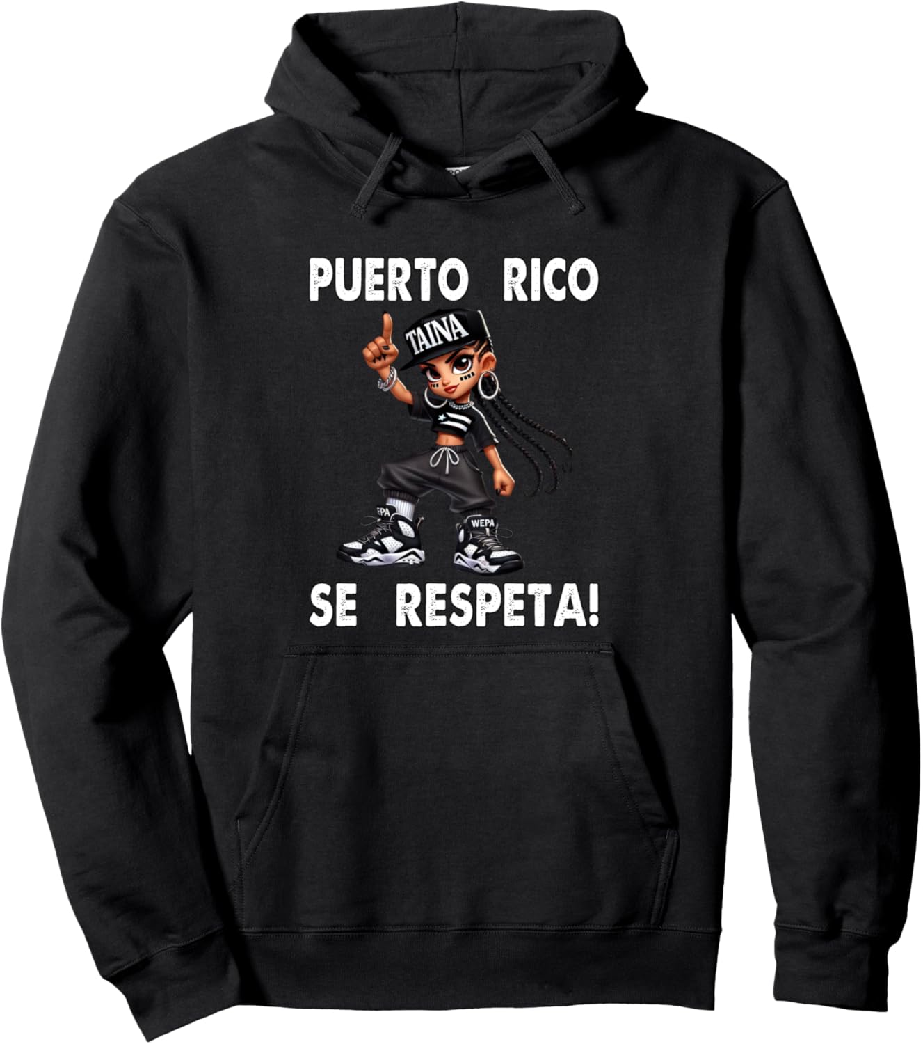 

Толстовка с флагом протеста Puerto Rico Se Respeta Taina Wepa Boricua Puerto Rico Se Respeta Collection, More Here, черный