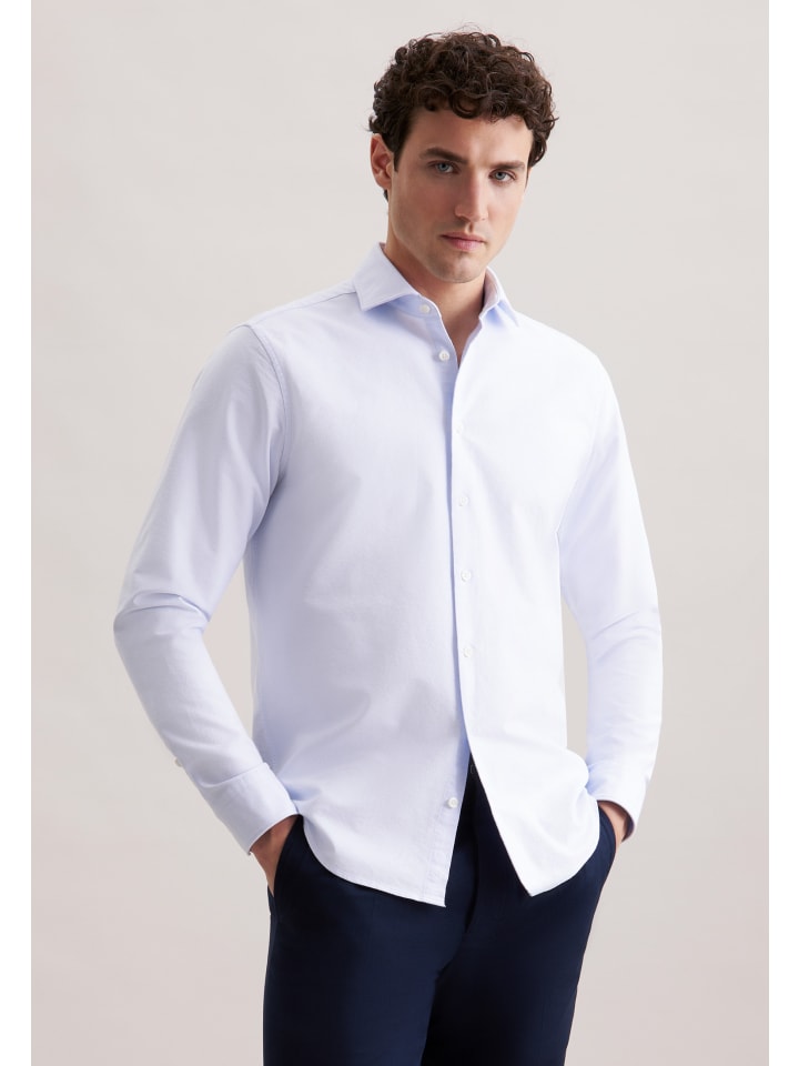 

Повседневная рубашка светло-голубого цвета Seidensticker