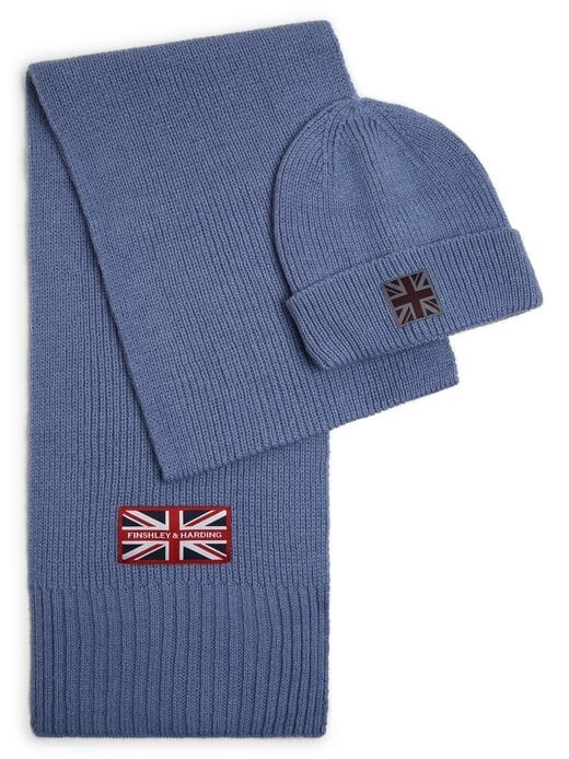 

Шарф и шапка Finshley & Harding London, синий