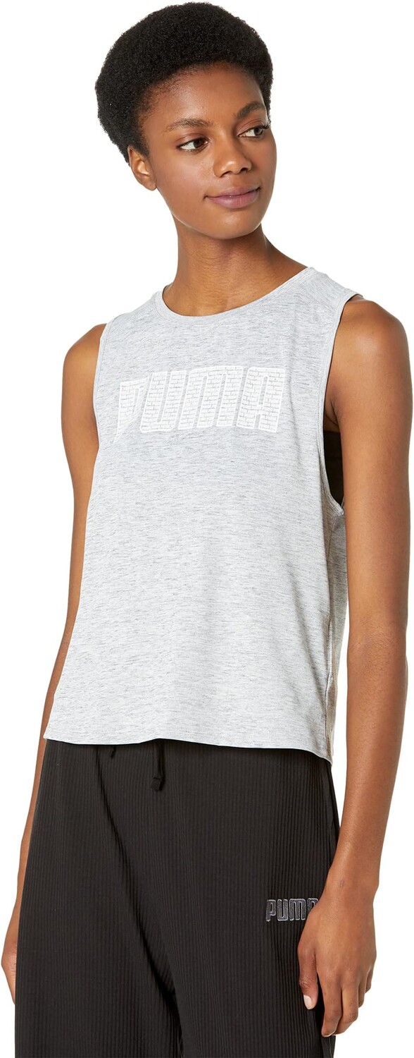 

Топ PUMA Break Free Tank, цвет Quiet Shade Heather/Puma White