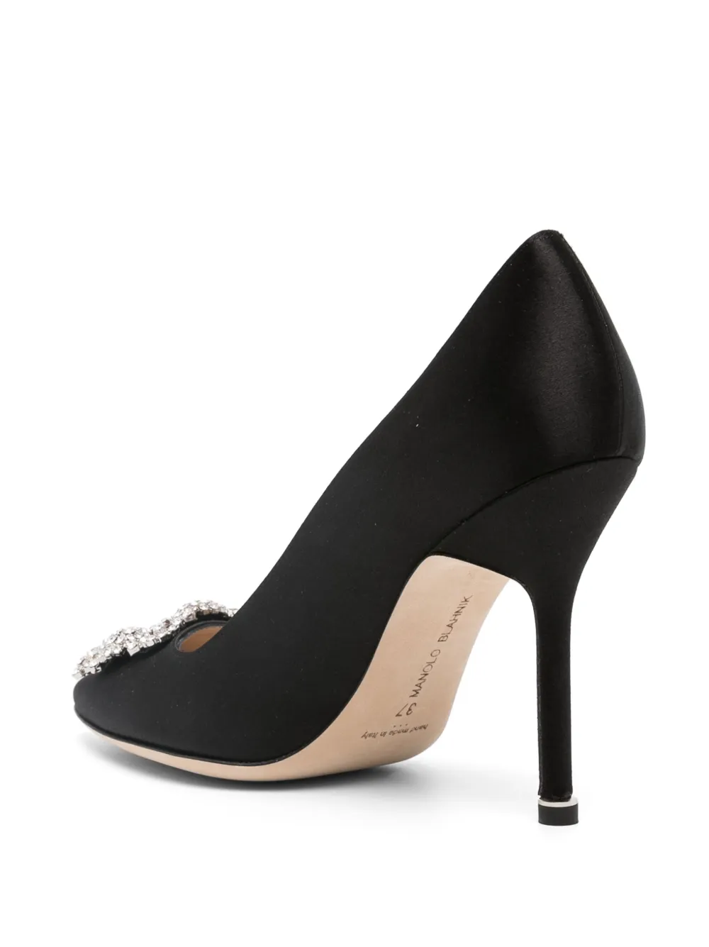 Туфли-лодочки Hangisi 110 с кристаллами Manolo Blahnik, черный — фото 3