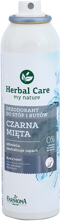Дезодорант-Спрей Herbal Care с черной мятой для ног и обуви Farmona, 150 мл — фото 2