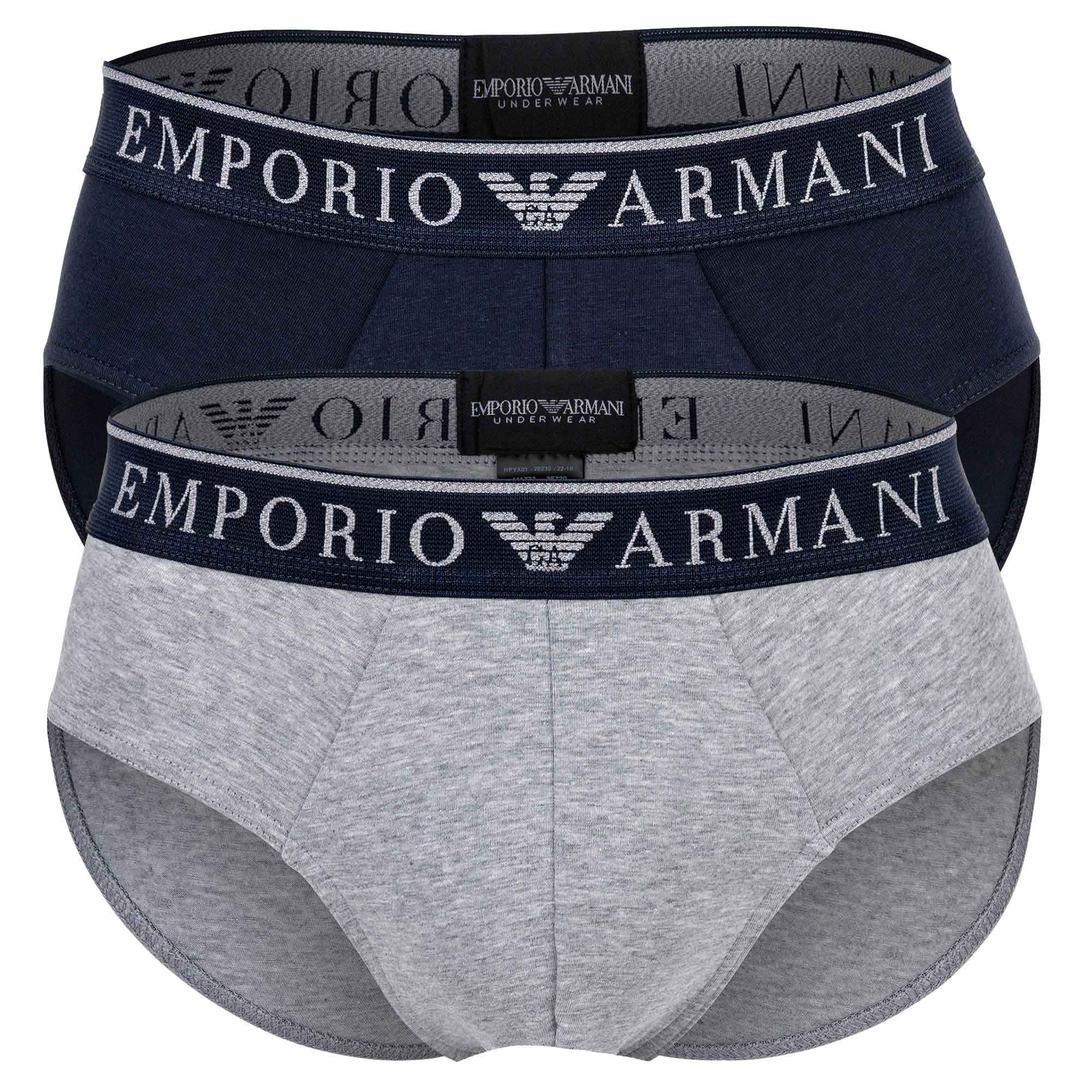 

Трикотажные трусы (2 пары) Emporio Armani, серый