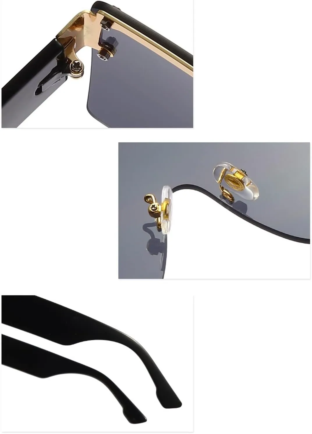 

Солнцезащитные очки GAOXIN квадратной формы без оправы для мужчин и женщин, для уличной фотосъемки, отдыха и защиты от солнца (Цвет: F, Размер: Средний), F