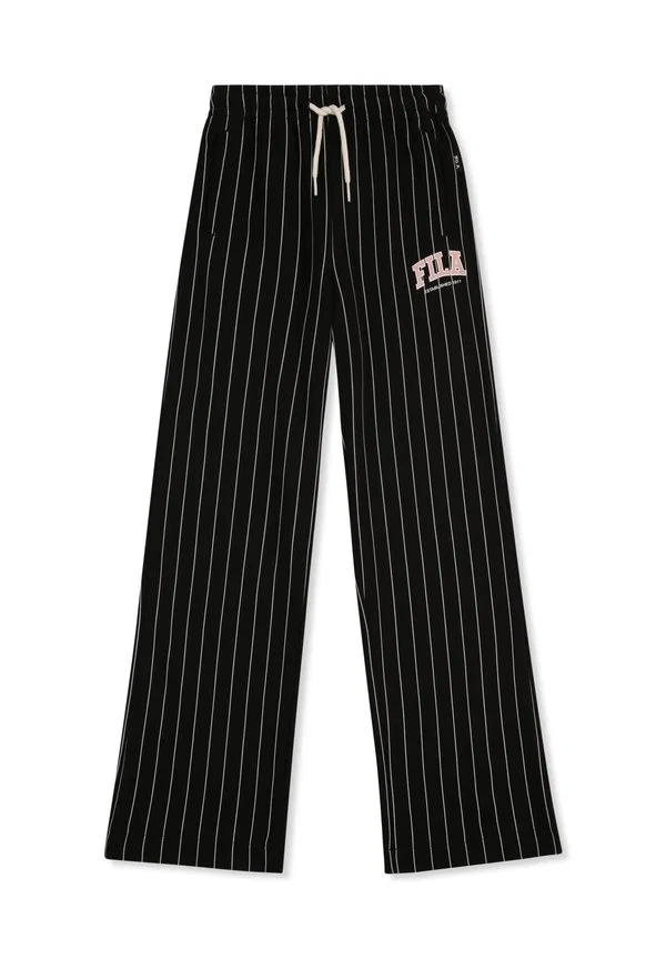 Широкие брюки в тонкую полоску с графическим рисунком от apparel rifredi Fila, Black Egret Striped