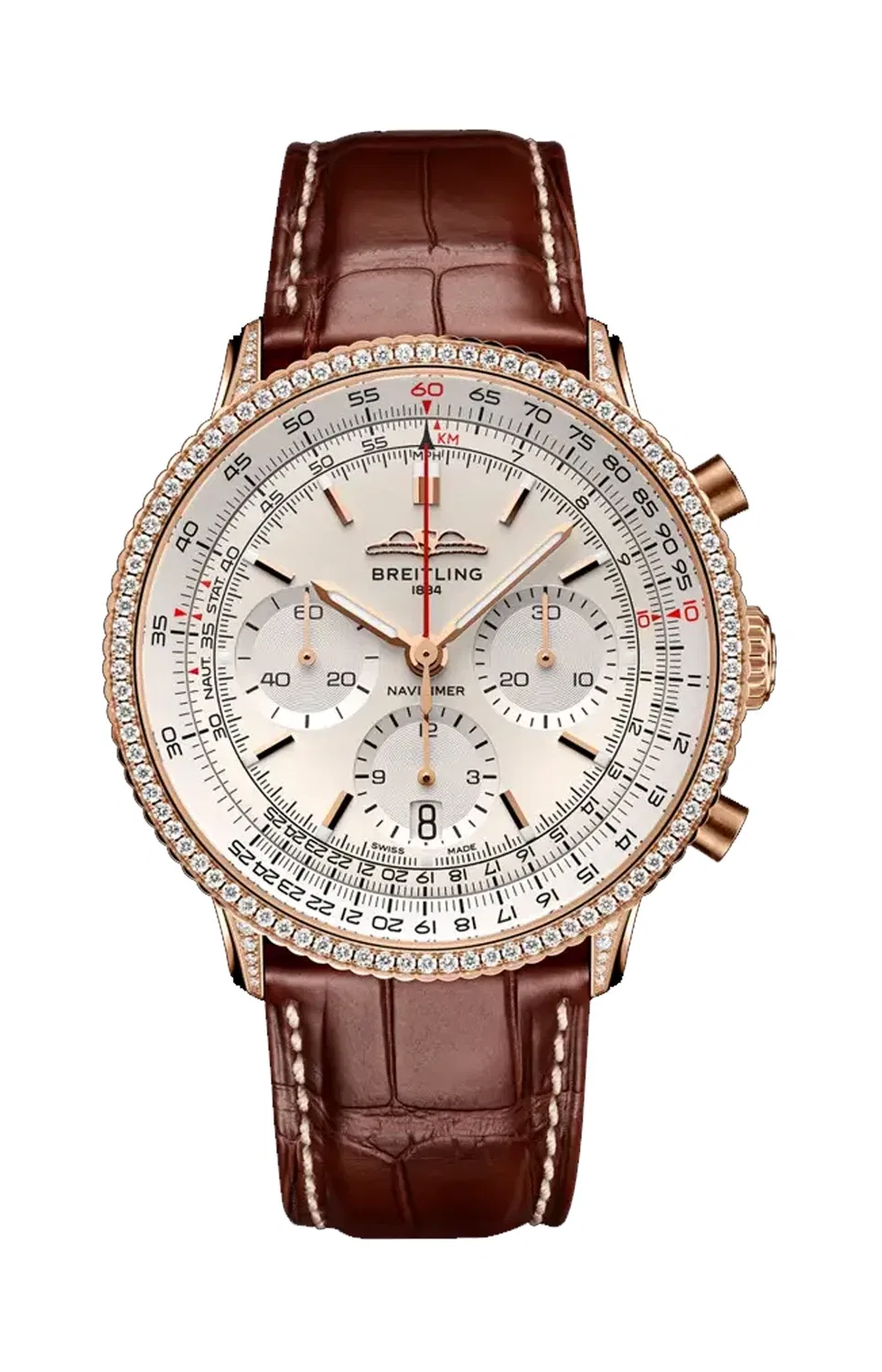 НАВИТАЙМЕР B01 ХРОНОГРАФ 41 - RB0139631G1P1 BREITLING, золотой
