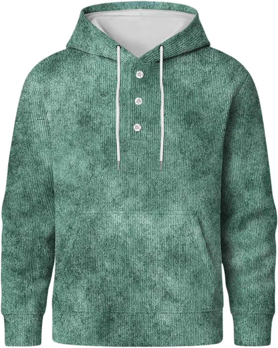 Мужская худи с капюшоном, принт, на молнии, с карманами, 1-dark Green — фото 3