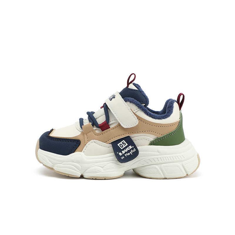 

B.Duck Желтые утиные легкие амортизирующие утепленные низкие детские повседневные кроссовки для детей 3-7 лет