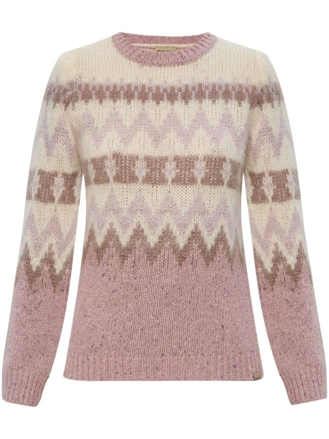 

Woolrich джемпер с длинными рукавами, связанный интарсией, розовый