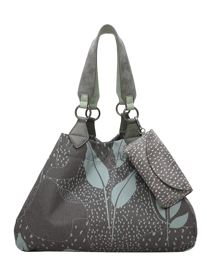 

Fritzi aus Preußen Сумка-шоппер "Иззи" серо-бирюзового цвета - (Ш)42 x (В)29 x (Г)15 см