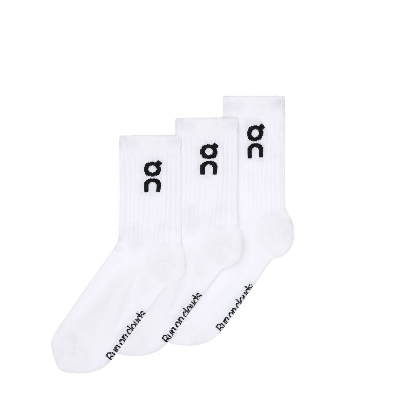 

On Логотип Sock High 3P носки Mid Calf унисекс набор из 3 пар белый