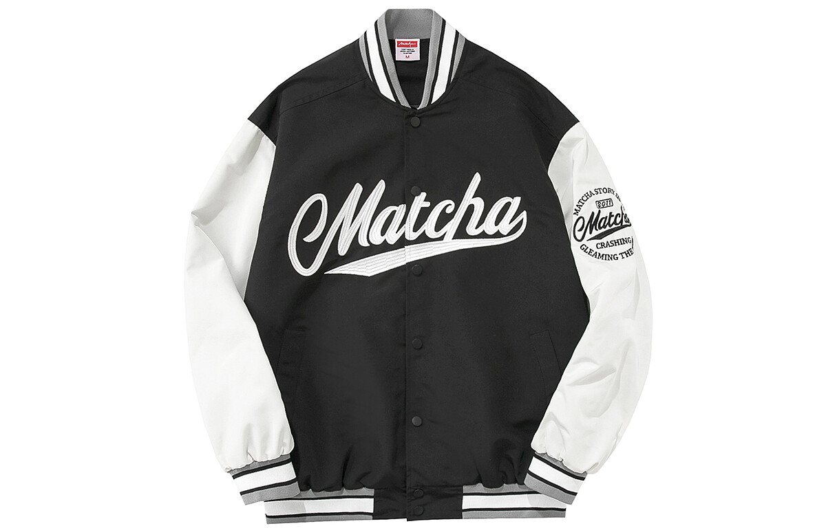 

Бейсбольная куртка унисекс MATCHA STORY, Черный