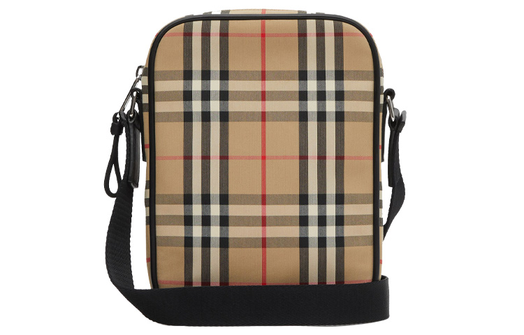 Burberry Винтажный клетчатый почтальон архивный бежево-черный — фото 4
