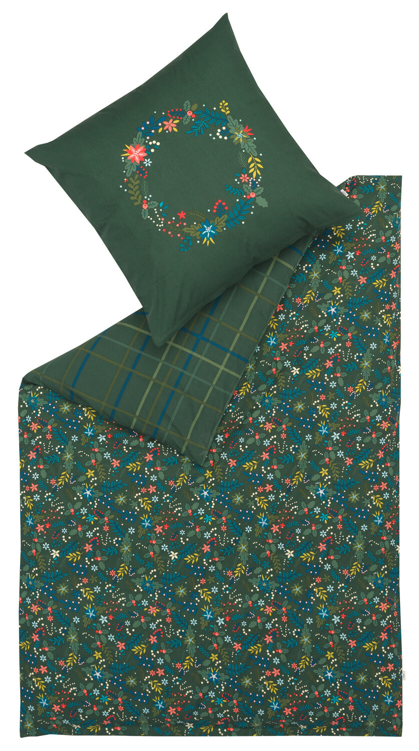 

Двустороннее постельное белье Esprit, 135x200 см, зеленый/многоцветный