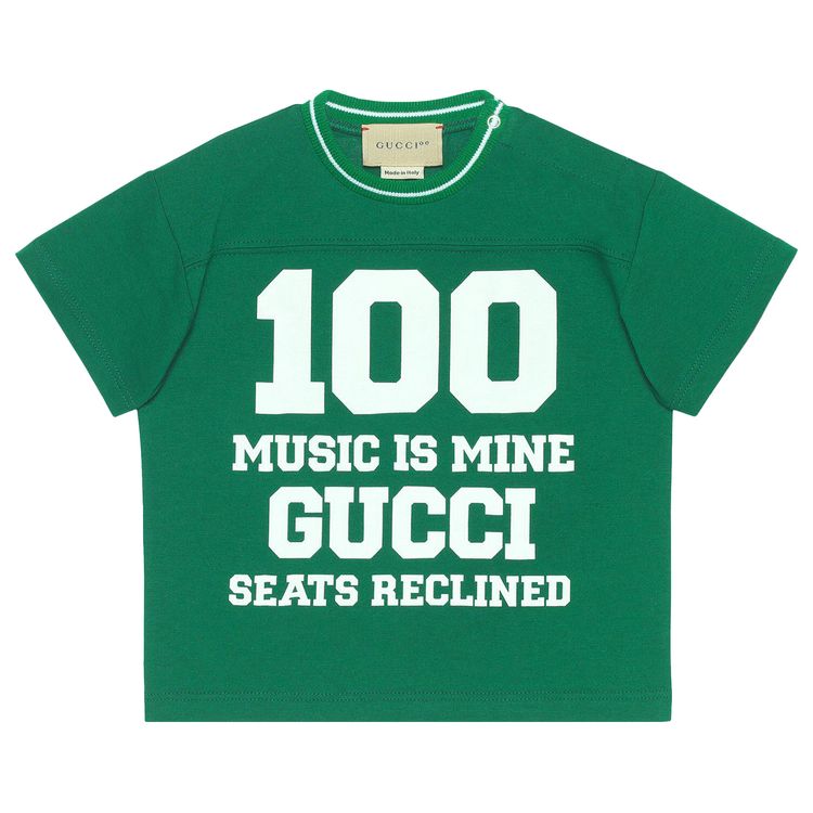 

Рубашка Gucci Kids Graphic Printed Short-Sleeve Shirt 'Green', зеленый
