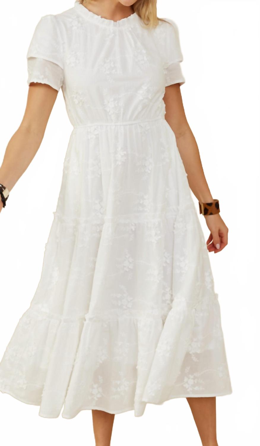 

Платье миди Ella Grace в кремовом цвете Hayden LA