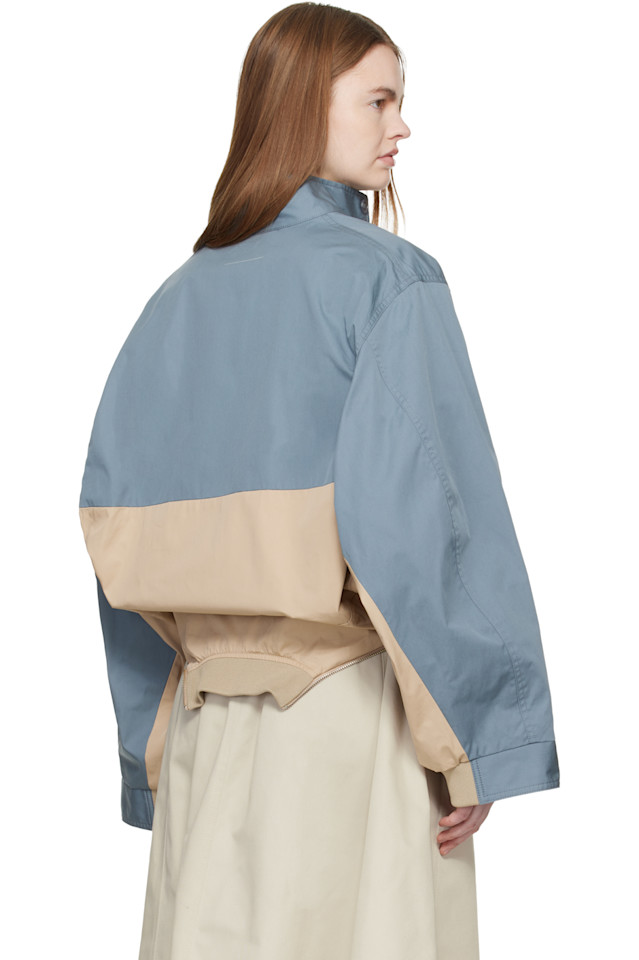 Mm6 Maison Margiela Спортивная куртка сине-бежевого цвета — фото 3