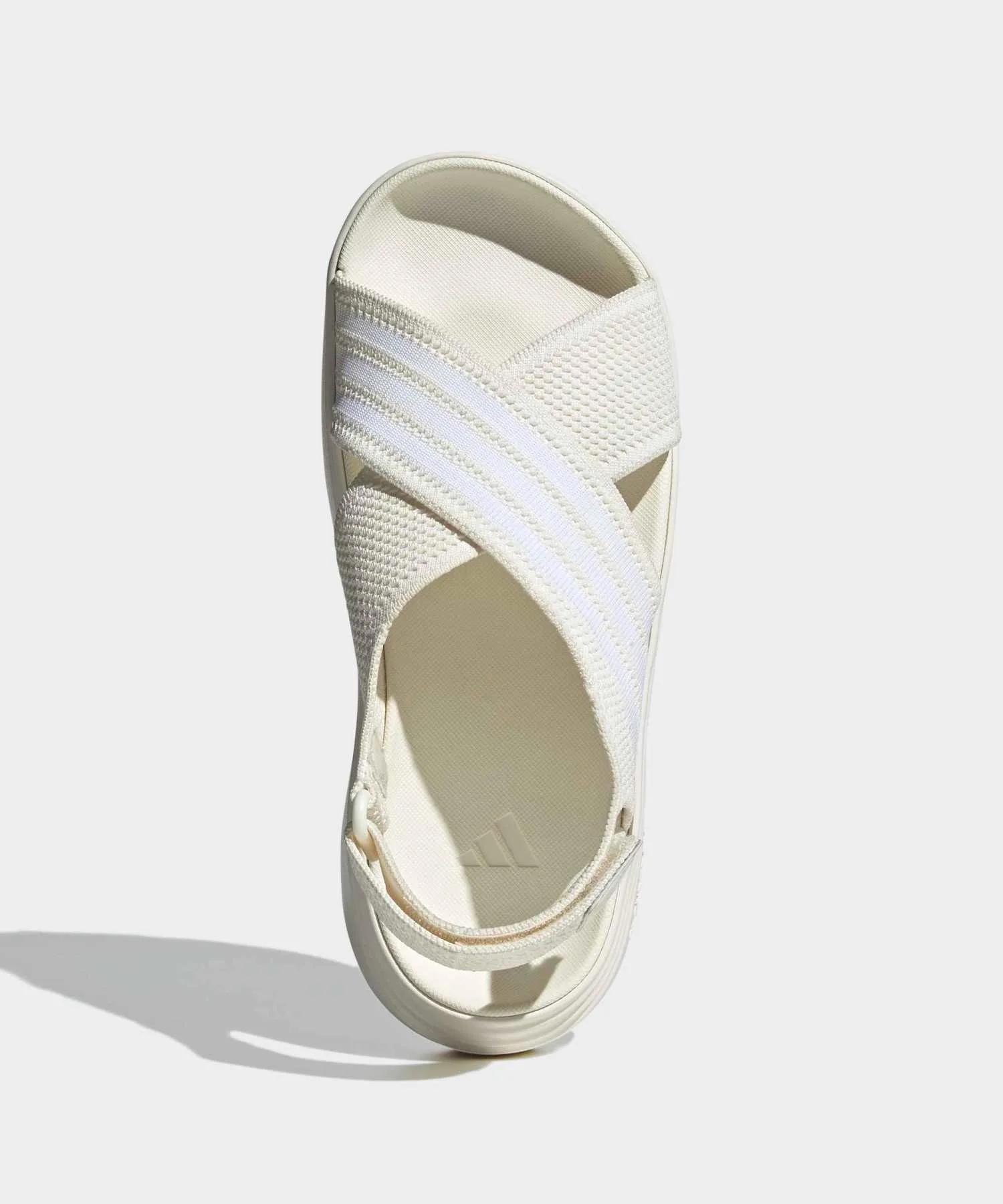 Унисекс сандалии на платформе adidas чёрные с белым — фото 2