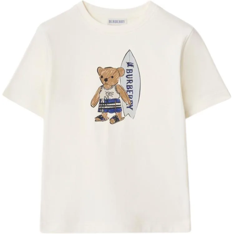 Футболка для детей Crew Neck Moderate Burberry, белый