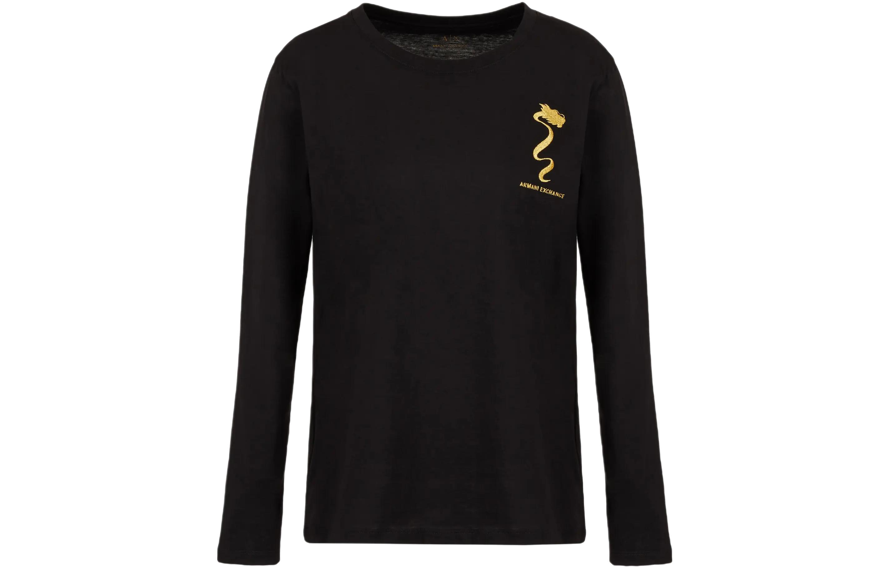 

ARMANI EXCHANGE Футболка с рукавом дроп-шоулдер AE SS24 Women's Black