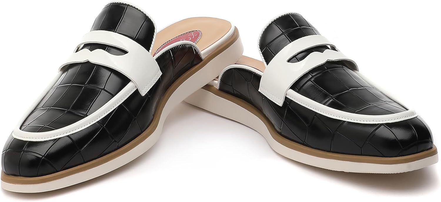 

Мужские повседневные слипоны-мюли, мужские модные беззадние туфли, удобные легкие прогулочные лоферы с монеткой Xqwfh, черный