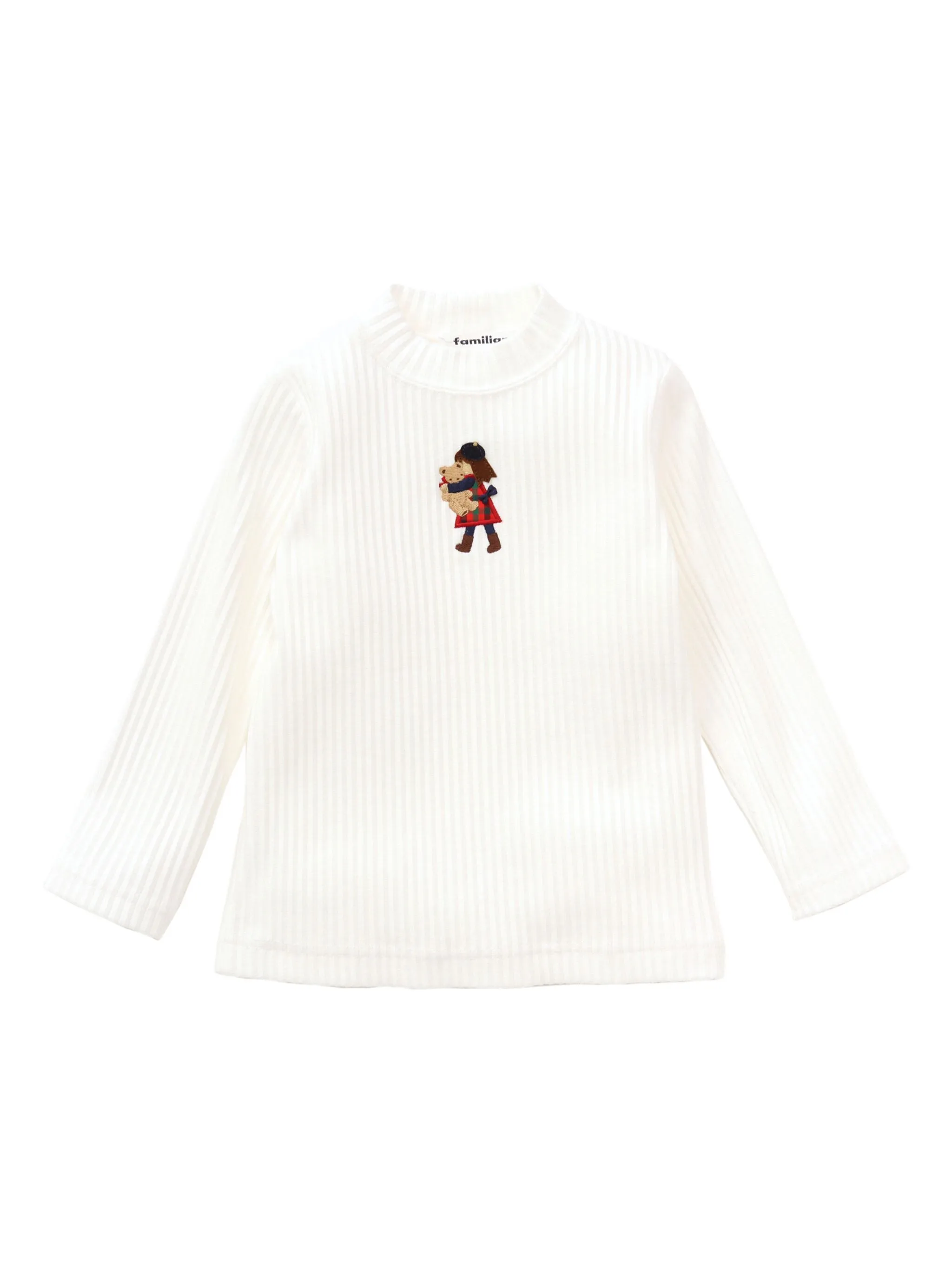 

Топ в рубчик с вышивкой Familiar, нейтральный