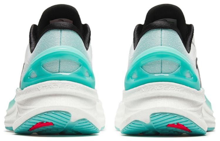 Anta Cushioning, Износостойкие низкие кроссовки для бега мужские белый голубой черный, Papyrus White/Clearwater Blue/Basic Black — фото 4
