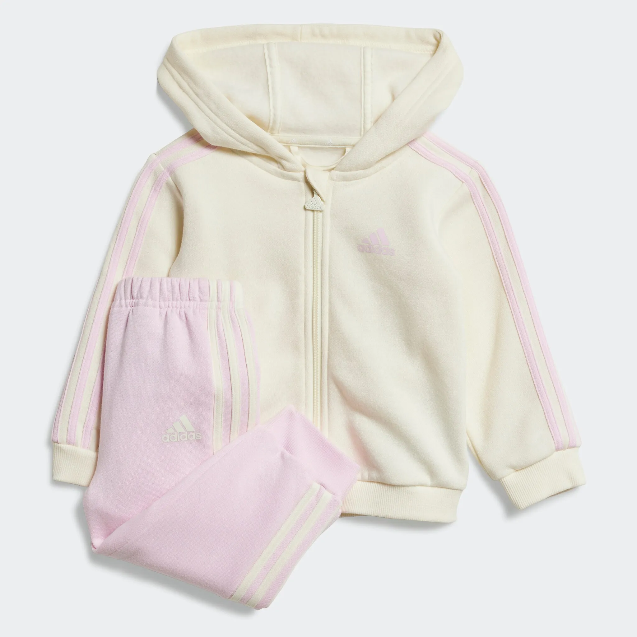 

Спортивный костюм adidas Sportswear «ESSENTIALS FULLZIP HOODED JOGGING SUIT», (2 шт.), цвет Ivory / Clear Pink