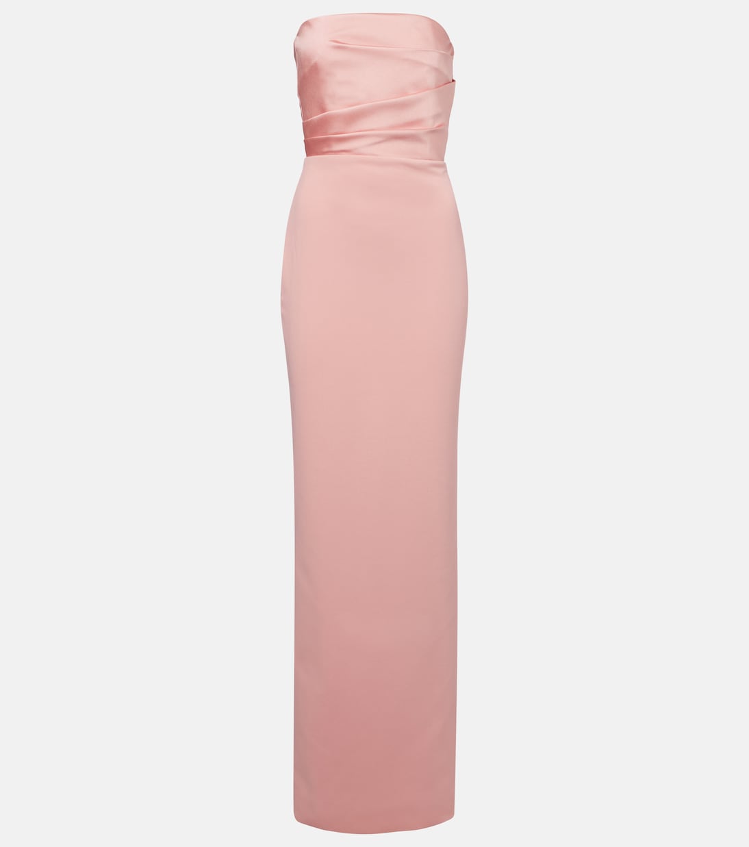 

Афра кружевное и атласное платье-бюстье Solace London, Putty Pink