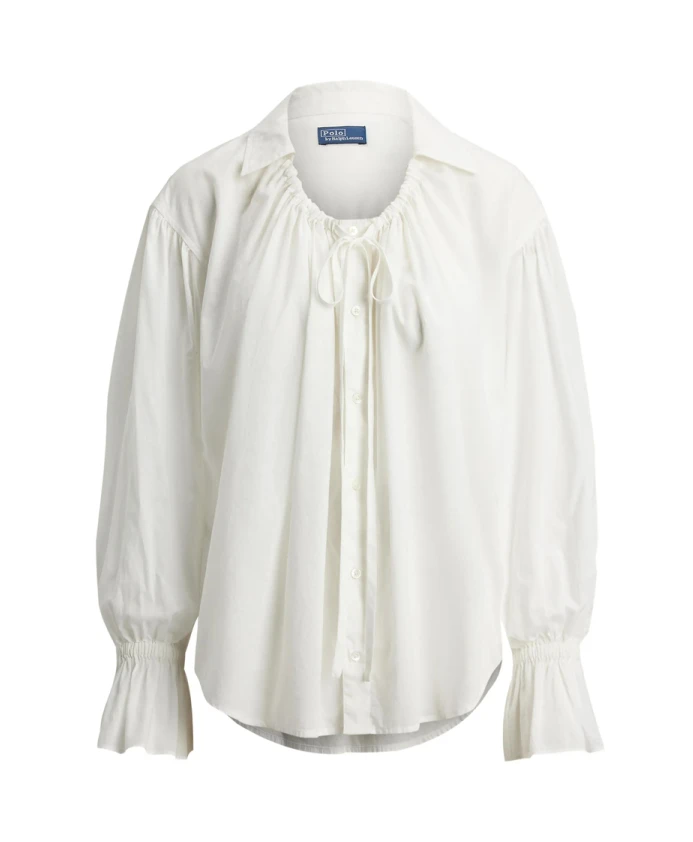 

Блузка с длинными рукавами и завязками Ralph Lauren, белый