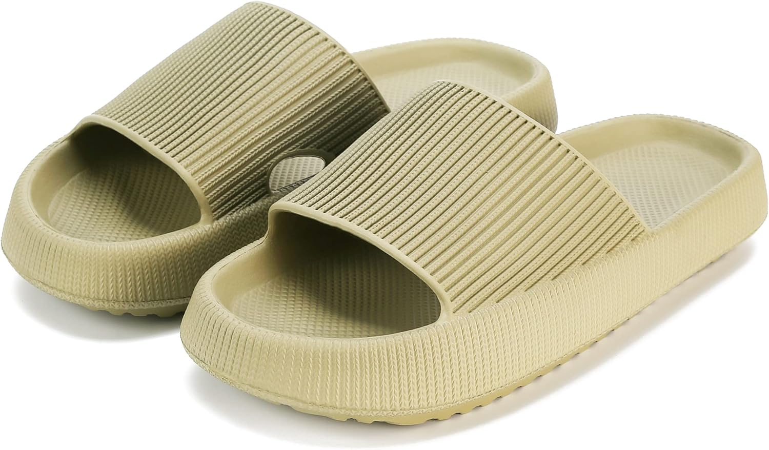 

Домашние тапочки rosyclo для женщин и мужчин, тапочки-подушки, шлепанцы для душа, тапочки для дома, удобные, легкие, с толстой подошвой, нескользящие, легко чистятся, зеленый