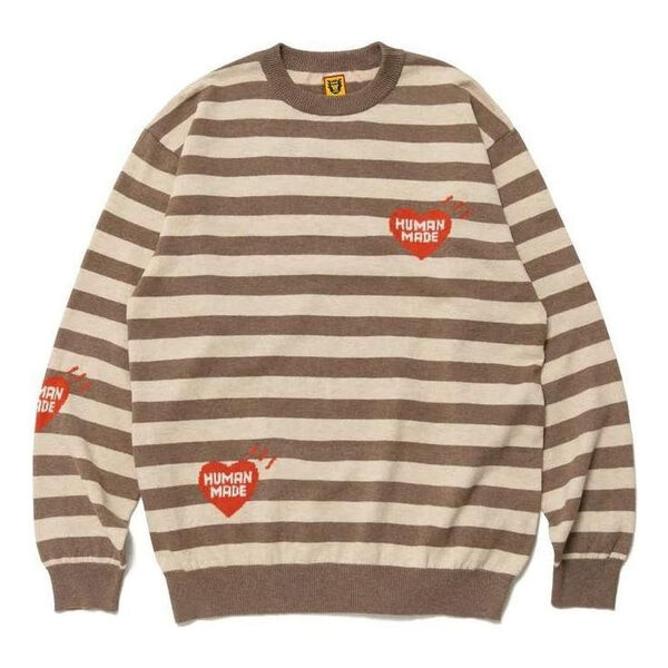 

Футболка striped long sleeve knit sweater 'beige' Human Made, бежевый